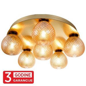 PRISMA MAC9526-6 staro zlato+amber plafonska lampa 6xG9