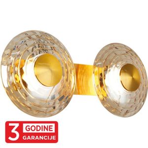 ECLIPTICA MAW9451-2 staro zlato+amber zidna lampa 2x6W 3000K LED 3y
