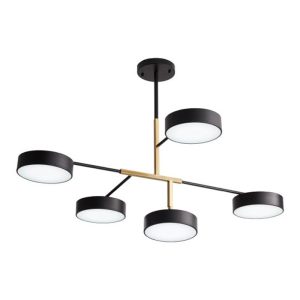 M10960-5 B+G LED crni+zlatni luster 25W 4000K