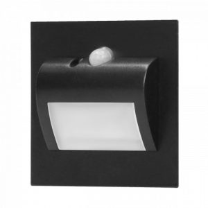 AD-OS-6164LR4/B 1.5W 4000K 12VDC LED crna zidna lampa sa senzorom pokreta-bez napajanja DRACO ADVITI