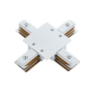 M-2TRACK-X-W beli PVC konektor za monofazni šinski reflektor