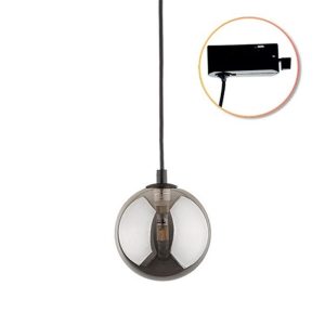 M205021-BB crna+dim staklo G9 3W 4000K šinska visilica