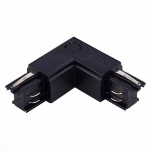 M-4TRACK-L(R)-B crni desni PVC L konektor za trostopeni šinski reflektor
