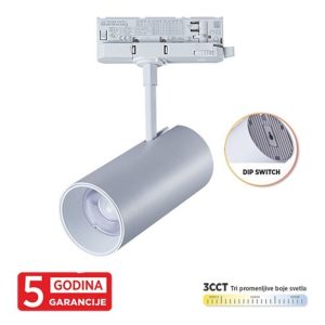 M205050-W 10W 3CCT 3000~6500K crni trostopeni šinski reflektor 50x100mm