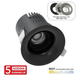 M206179 12W set 3CCT 3000~6500K ugradna lampa 5Y
