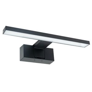 M209452 6500K IP44 LED Zidna lampa kupatilska crna 3u1 6W 300x128x51mm